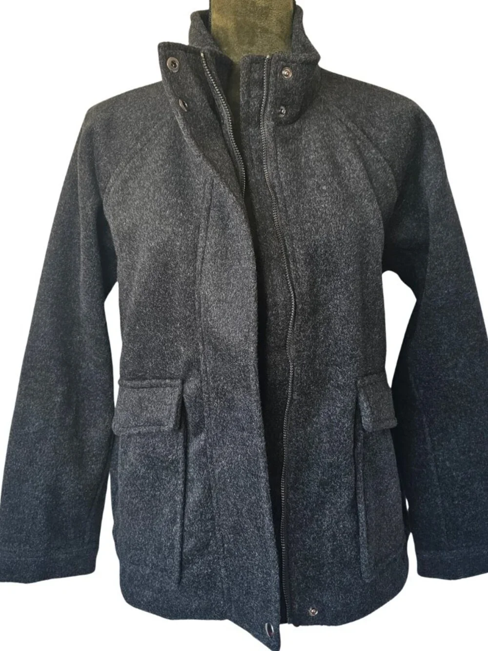 😍 NWT 😍 Banana Republic Brushed Short Jacket, Charcoal Gray, Size S